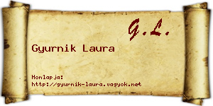 Gyurnik Laura névjegykártya